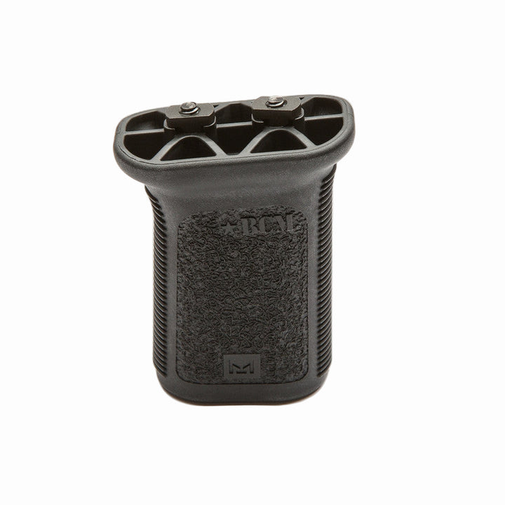 Black tactical grip on a white background