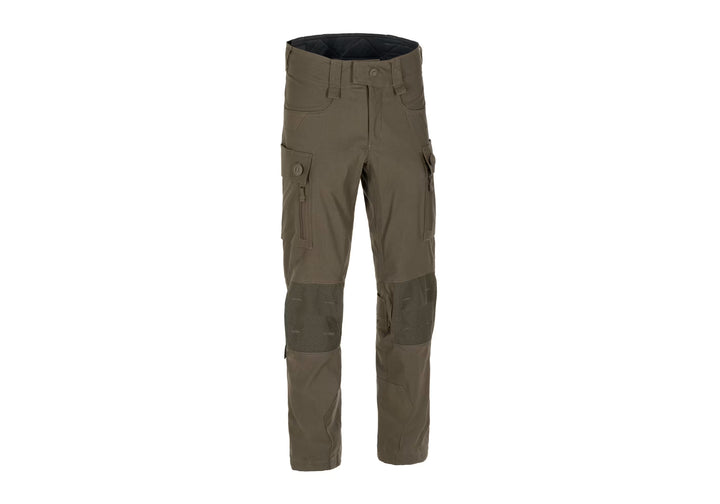 Green tactical pants on a white background