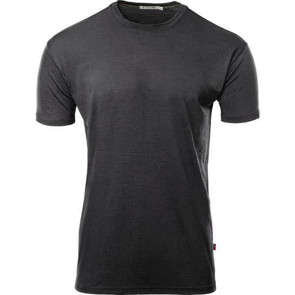 Black t-shirt on a white background