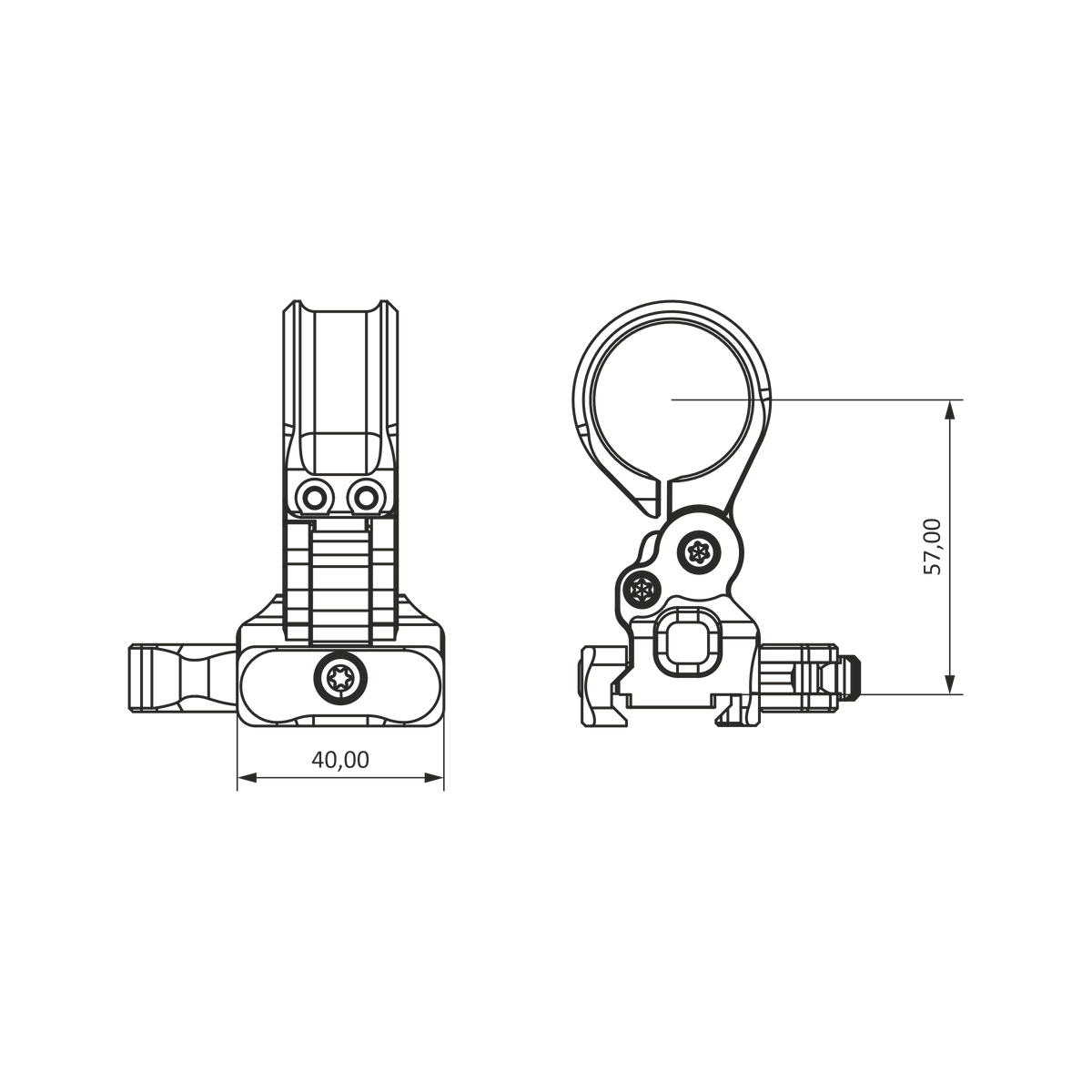 Davika Flip-To-Right QD Mount for 30mm Magnifier - Geardom