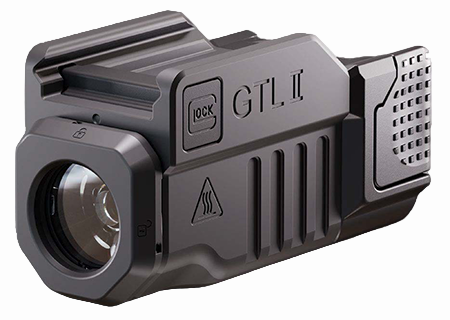 Gray tactical light with 'GTL II' branding on a white background
