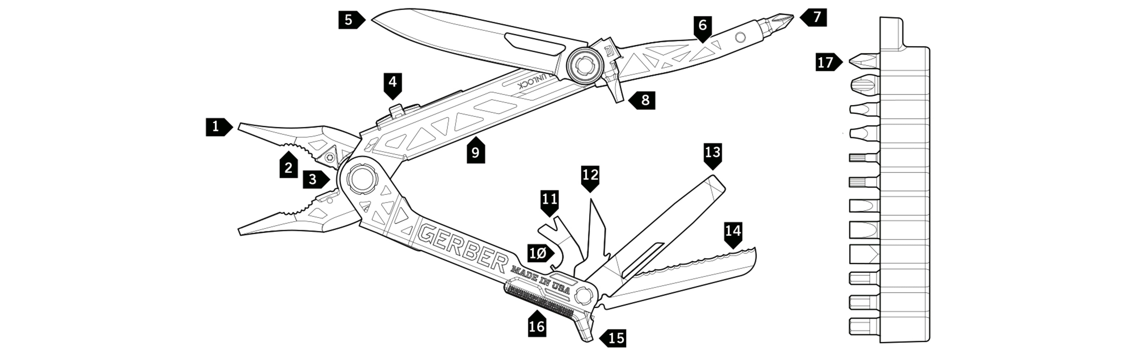 Gerber Center-Drive Black