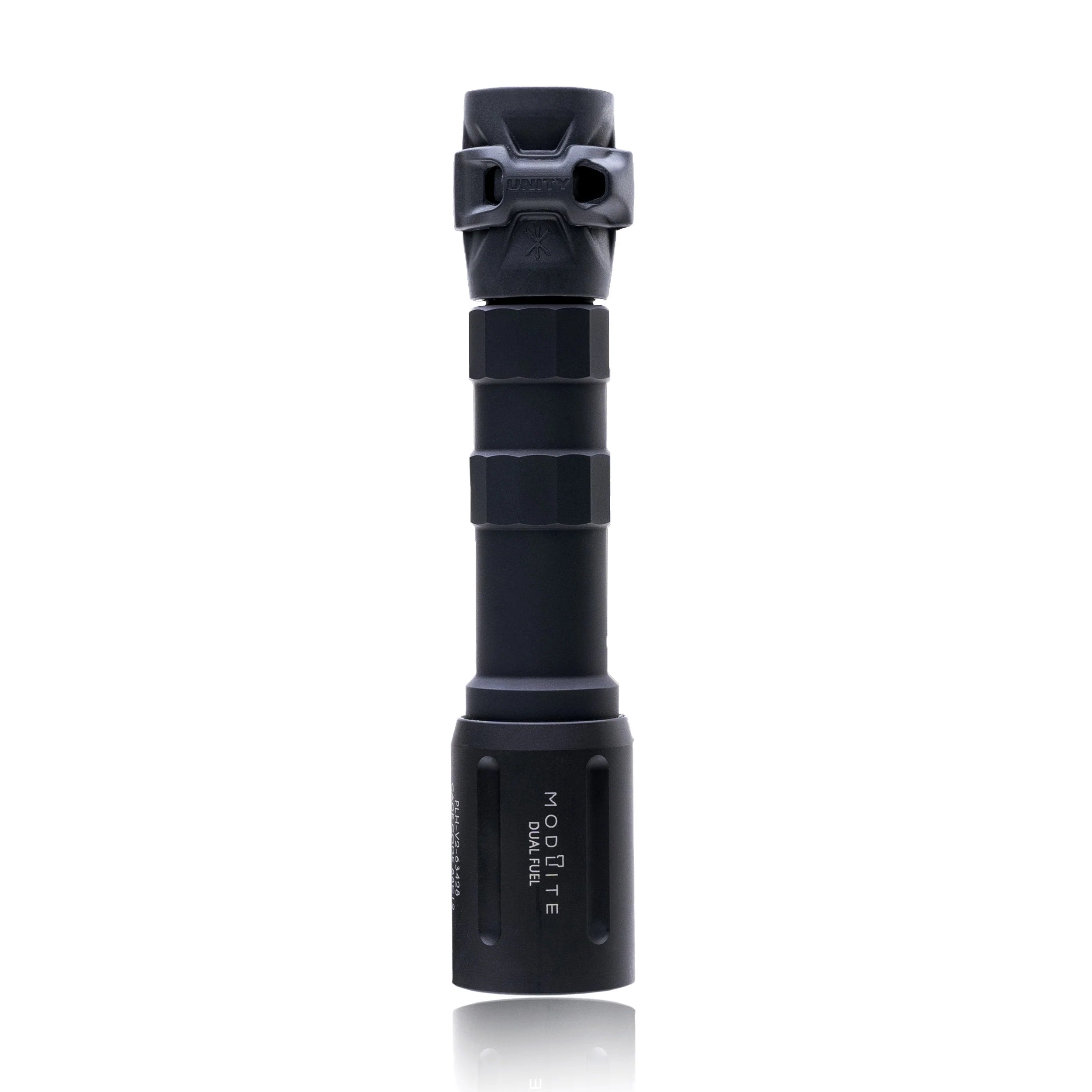 Black flashlight with 'Nokta' branding on a white background