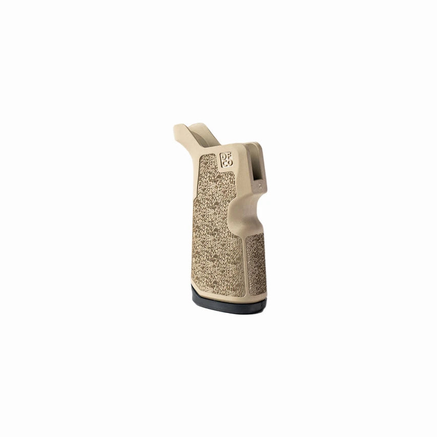 Gripping handle with textured design on a white background