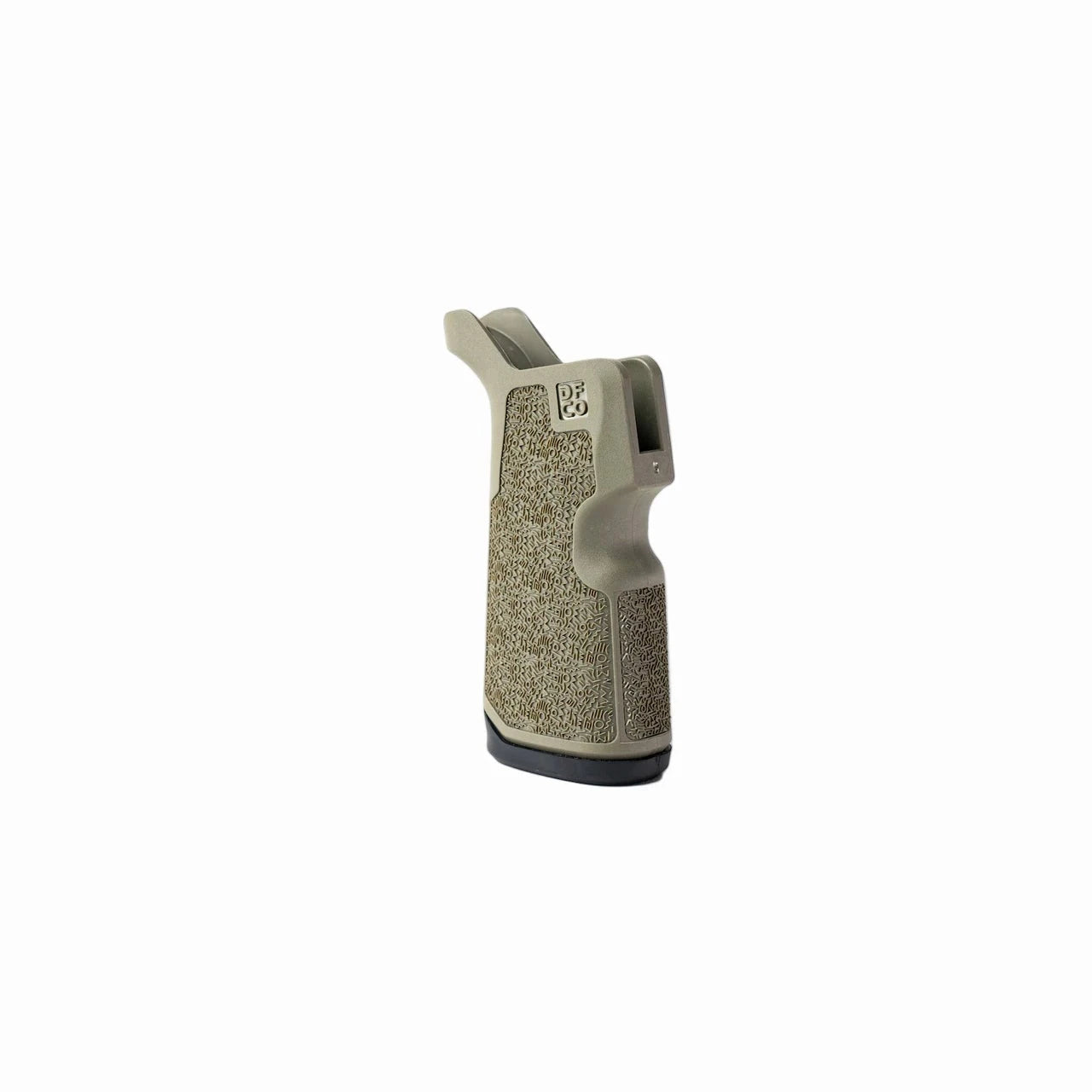 Textured gun grip on a white background
