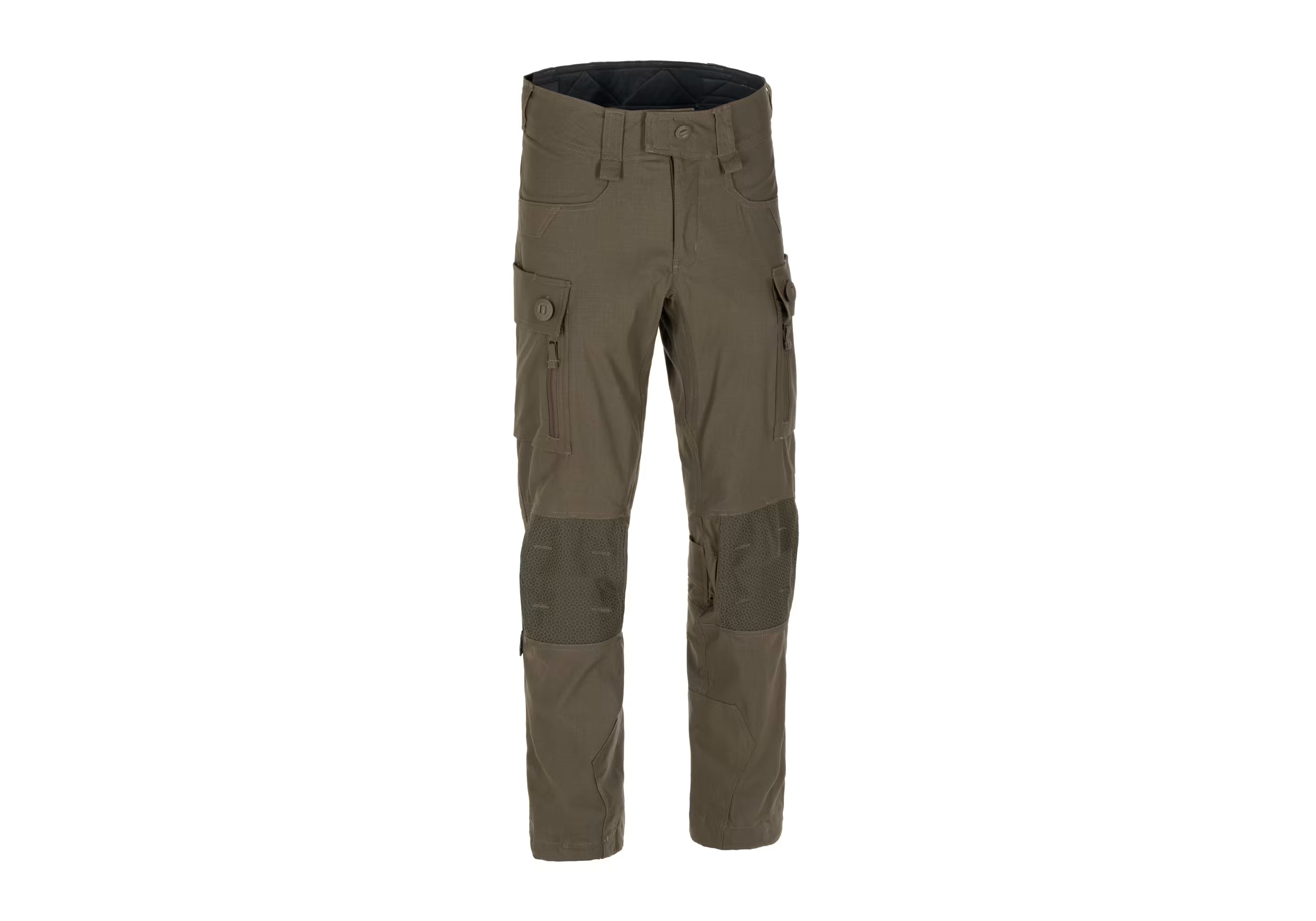 Green tactical pants on a white background